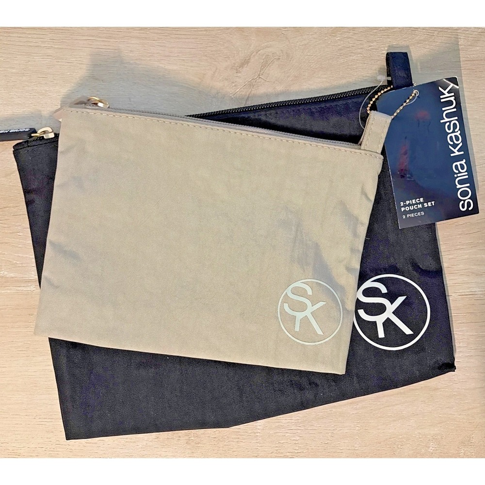 Sonia Kashuk Travel Makeup Bag Pouch Set 2pc - New